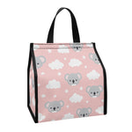 Koala Bear And Cloud Pattern Print Insulated Lunch Tote