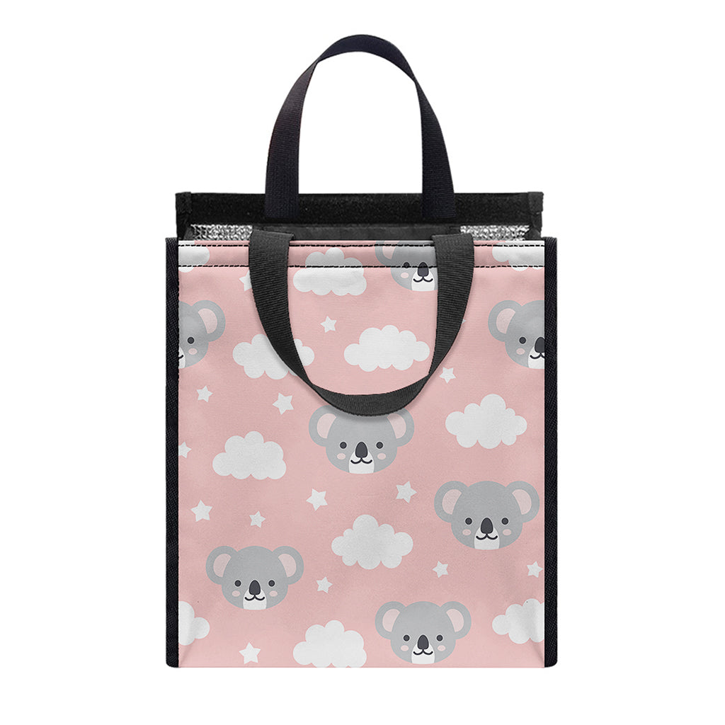Koala Bear And Cloud Pattern Print Insulated Lunch Tote