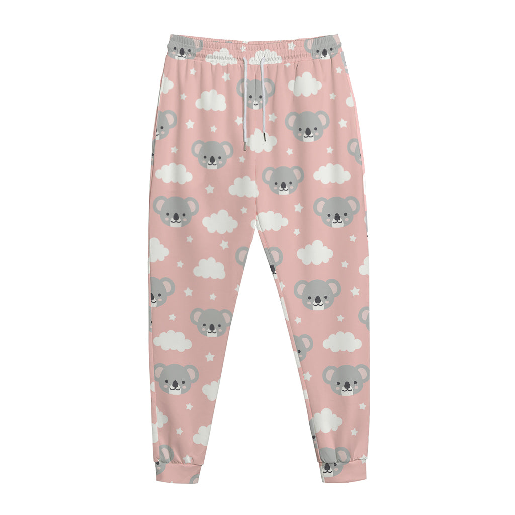 Koala Bear And Cloud Pattern Print Jogger Pants