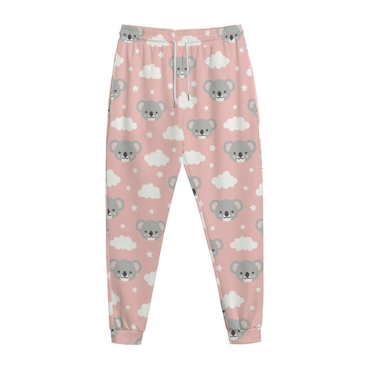 Koala Bear And Cloud Pattern Print Jogger Pants
