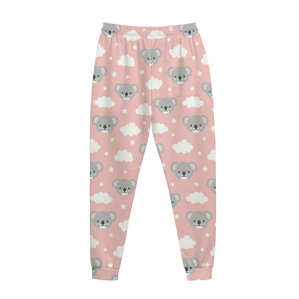 Koala Bear And Cloud Pattern Print Jogger Pants