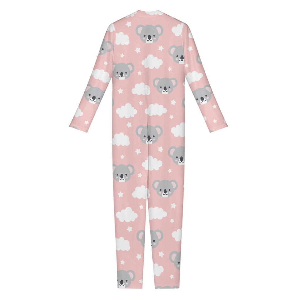 Koala Bear And Cloud Pattern Print Jumpsuit