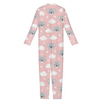 Koala Bear And Cloud Pattern Print Jumpsuit