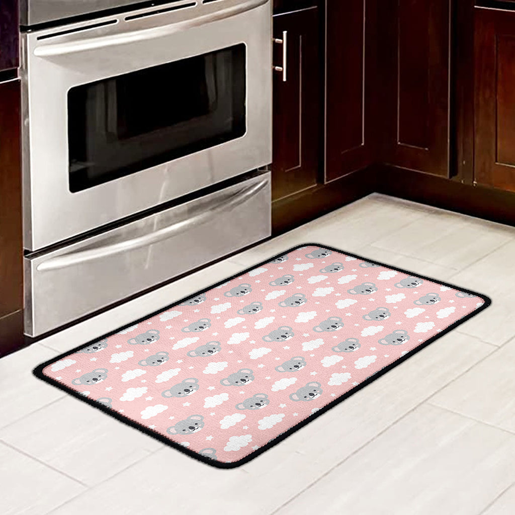 Koala Bear And Cloud Pattern Print Kitchen Mat