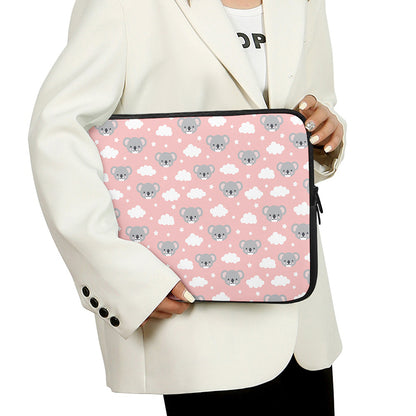 Koala Bear And Cloud Pattern Print Laptop Sleeve