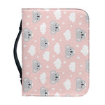 Koala Bear And Cloud Pattern Print Leather Bible Cover