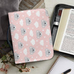 Koala Bear And Cloud Pattern Print Leather Bible Cover