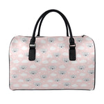 Koala Bear And Cloud Pattern Print Leather Duffle Bag
