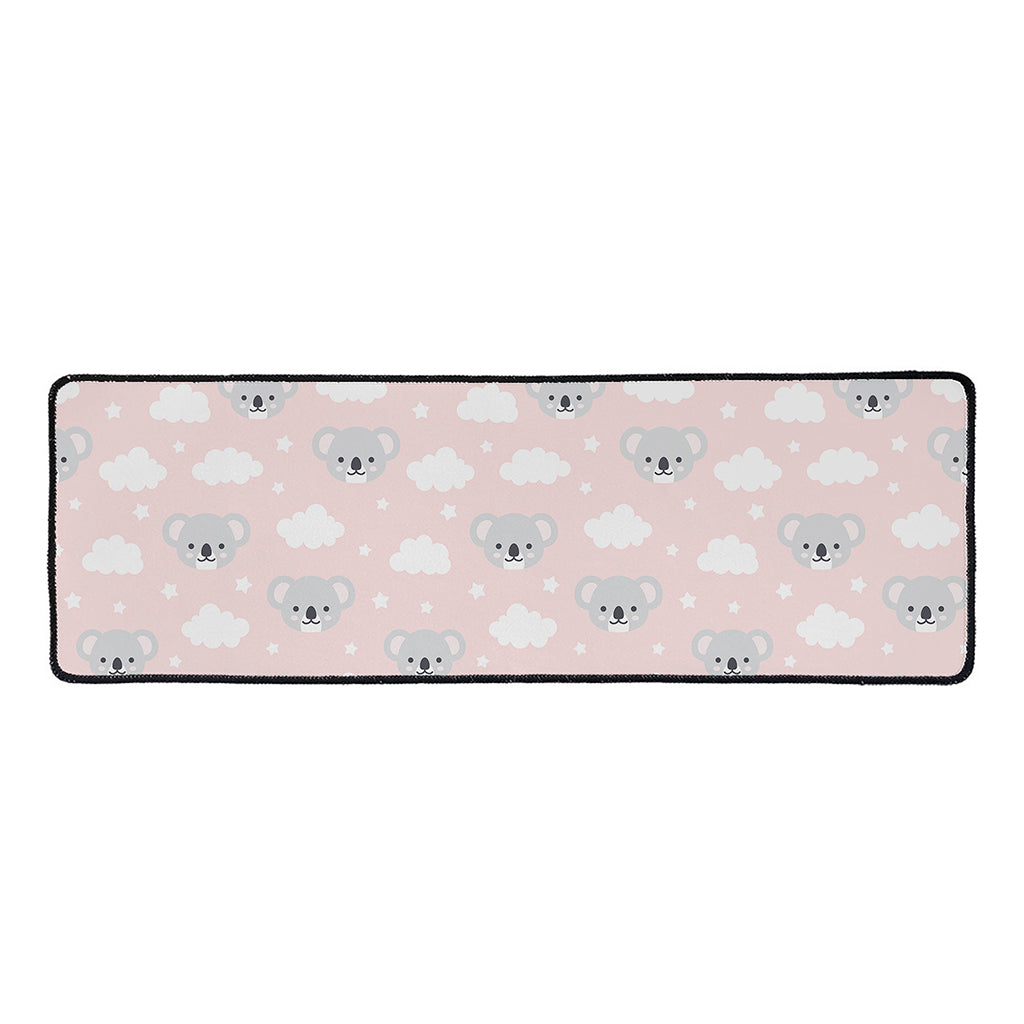 Koala Bear And Cloud Pattern Print Long Kitchen Mat