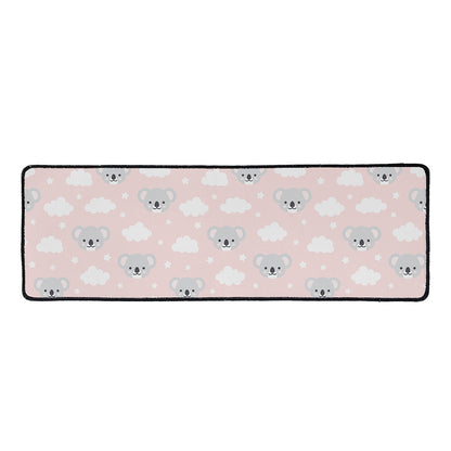 Koala Bear And Cloud Pattern Print Long Kitchen Mat