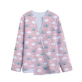 Koala Bear And Cloud Pattern Print Long Sleeve Short Coat