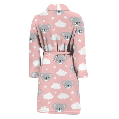 Koala Bear And Cloud Pattern Print Men's Bathrobe