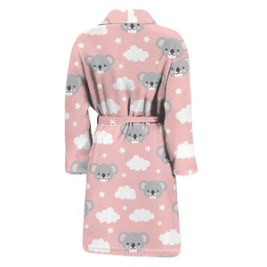 Koala Bear And Cloud Pattern Print Men's Bathrobe