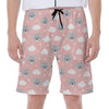 Koala Bear And Cloud Pattern Print Men's Beach Shorts