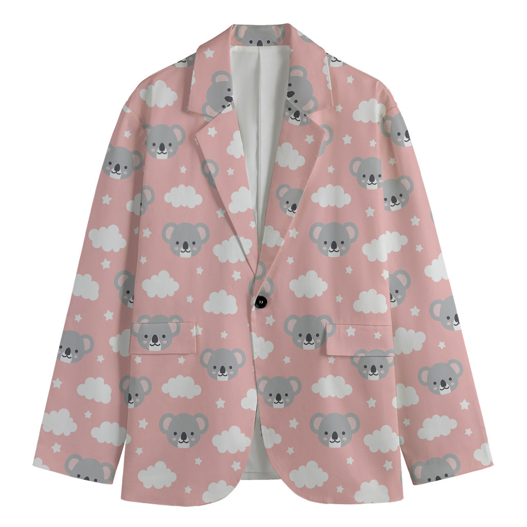 Koala Bear And Cloud Pattern Print Men's Blazer