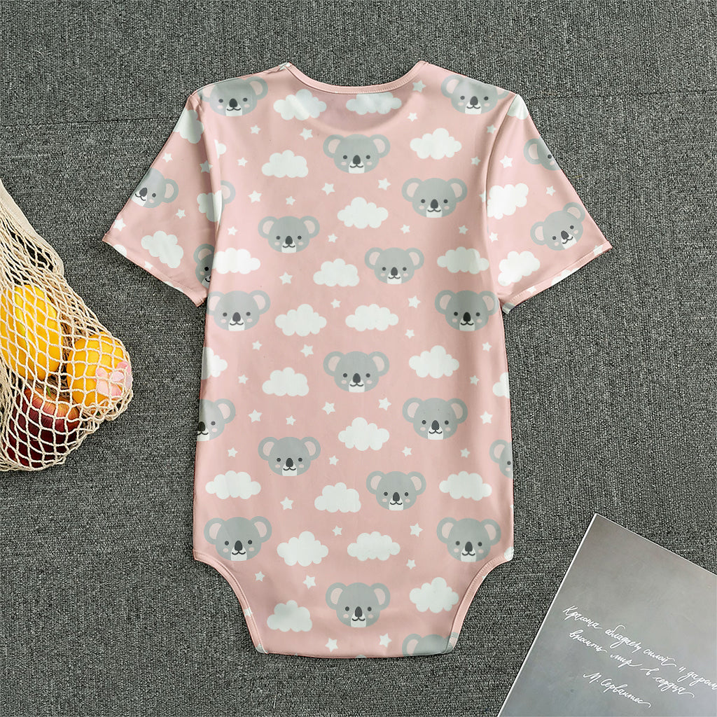 Koala Bear And Cloud Pattern Print Men's Bodysuit