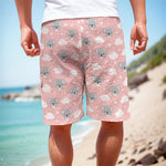 Koala Bear And Cloud Pattern Print Men's Cargo Shorts