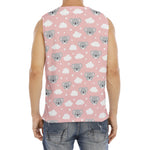 Koala Bear And Cloud Pattern Print Men's Fitness Tank Top