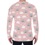 Koala Bear And Cloud Pattern Print Men's Long Sleeve T-Shirt