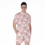 Koala Bear And Cloud Pattern Print Men's Rompers