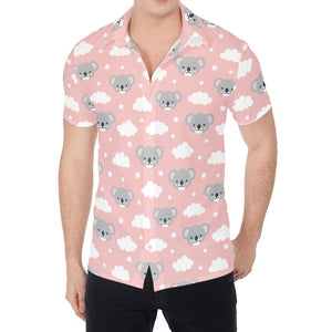 Koala Bear And Cloud Pattern Print Men's Shirt