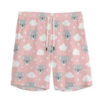 Koala Bear And Cloud Pattern Print Men's Sports Shorts