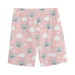 Koala Bear And Cloud Pattern Print Men's Sports Shorts