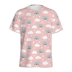 Koala Bear And Cloud Pattern Print Men's Sports T-Shirt