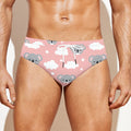 Koala Bear And Cloud Pattern Print Men's Swim Briefs