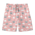 Koala Bear And Cloud Pattern Print Men's Swim Trunks