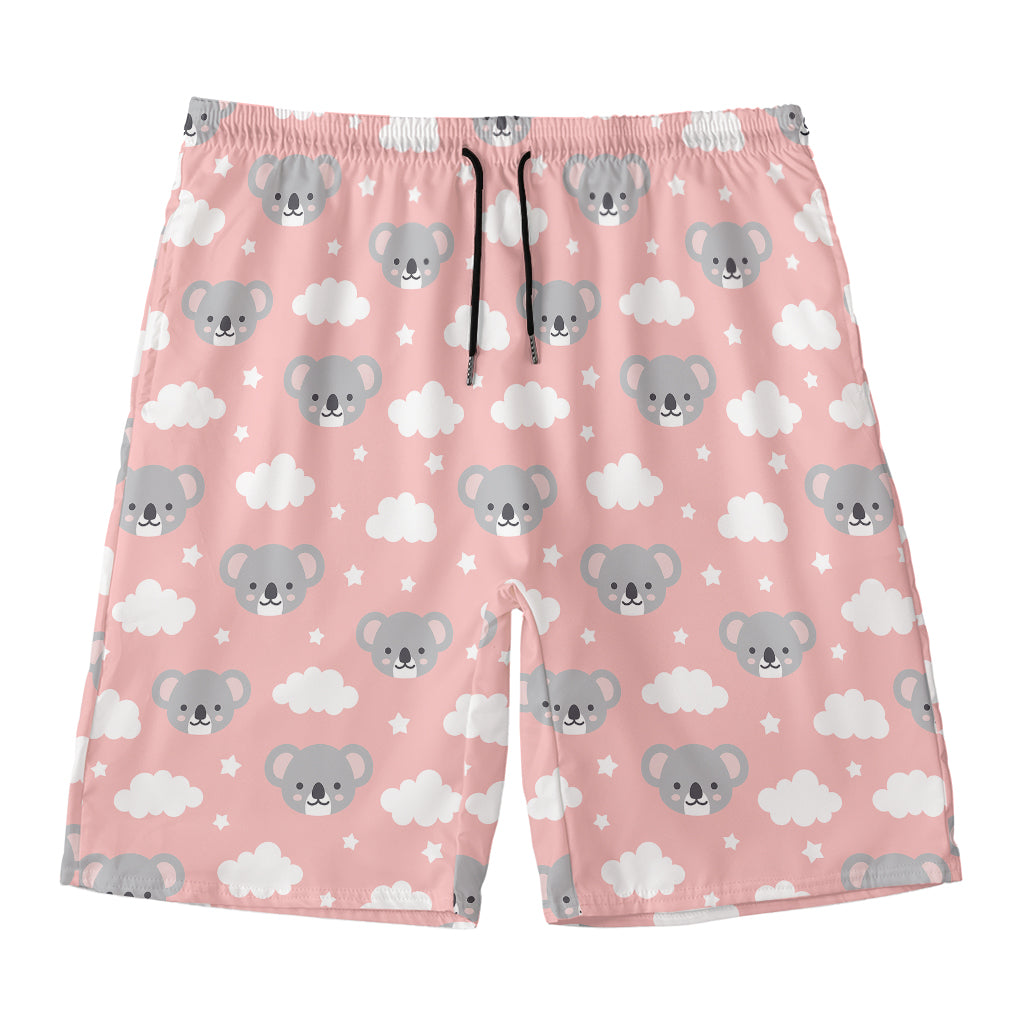Koala Bear And Cloud Pattern Print Men's Swim Trunks