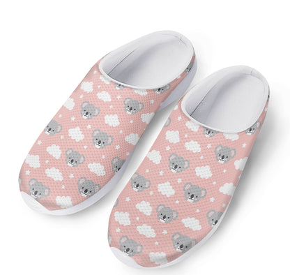 Koala Bear And Cloud Pattern Print Mesh Casual Shoes