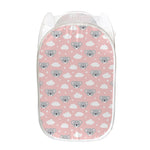 Koala Bear And Cloud Pattern Print Mesh Laundry Hamper