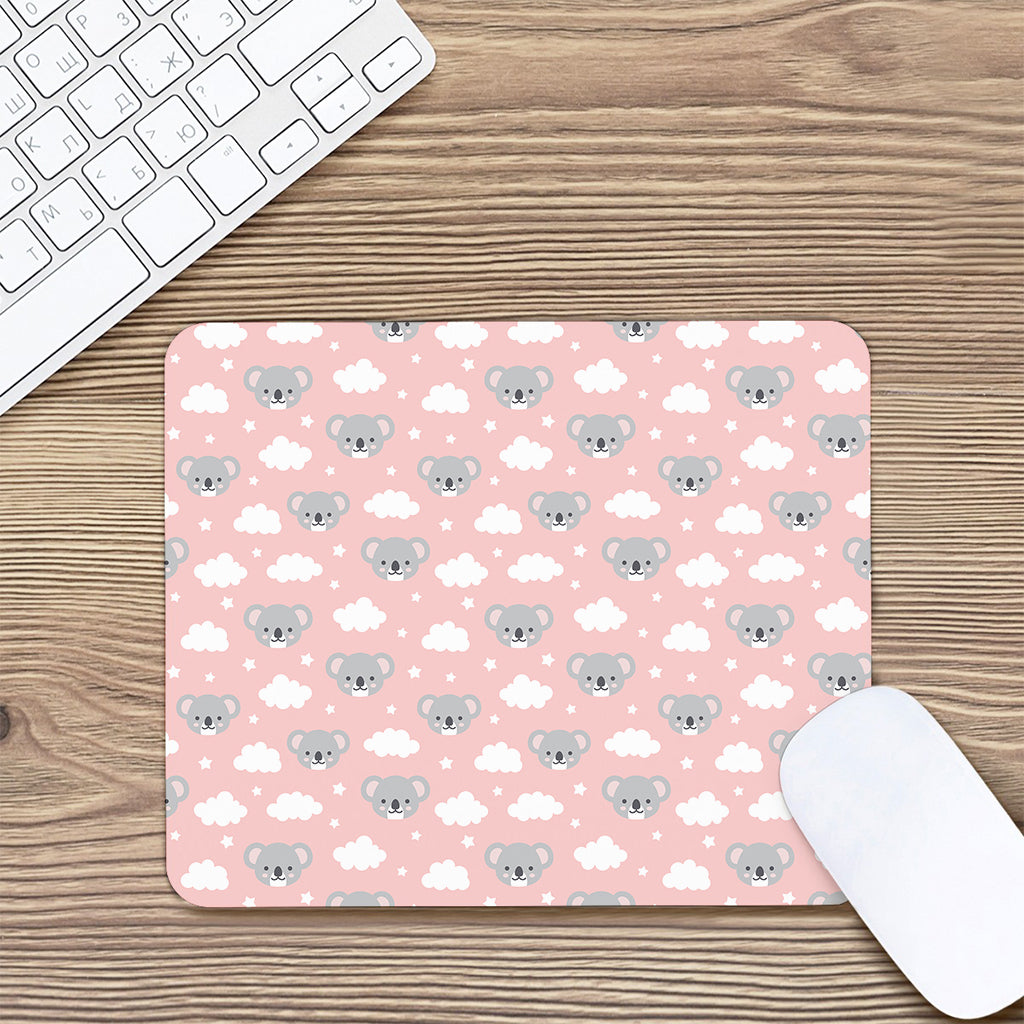 Koala Bear And Cloud Pattern Print Mouse Pad