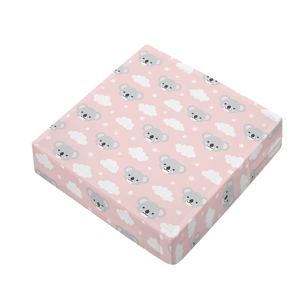 Koala Bear And Cloud Pattern Print Outdoor Seat Cushion Cover
