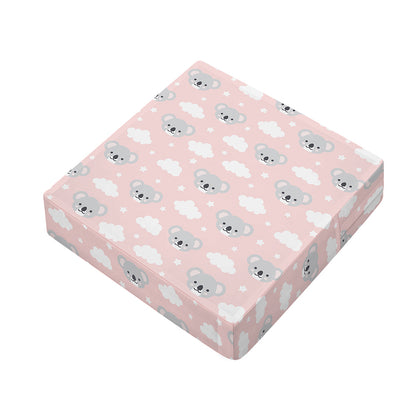 Koala Bear And Cloud Pattern Print Outdoor Seat Cushion Cover