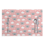 Koala Bear And Cloud Pattern Print Placemat