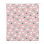 Koala Bear And Cloud Pattern Print Polyester Shower Curtain