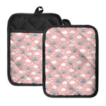 Koala Bear And Cloud Pattern Print Pot Holders With Pocket