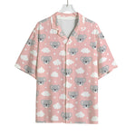 Koala Bear And Cloud Pattern Print Rayon Hawaiian Shirt