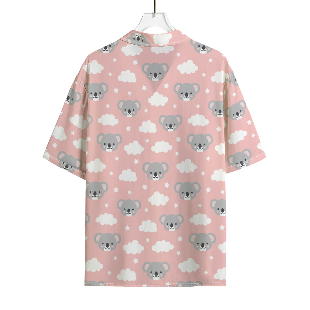 Koala Bear And Cloud Pattern Print Rayon Hawaiian Shirt