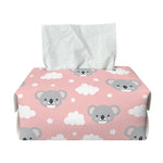 Koala Bear And Cloud Pattern Print Rectangle Tissue Box Cover