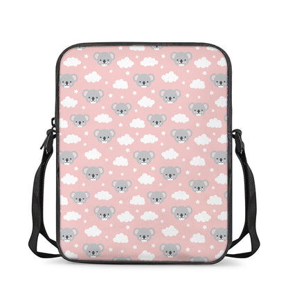 Koala Bear And Cloud Pattern Print Rectangular Crossbody Bag