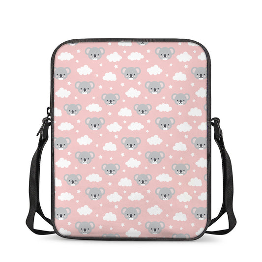 Koala Bear And Cloud Pattern Print Rectangular Crossbody Bag