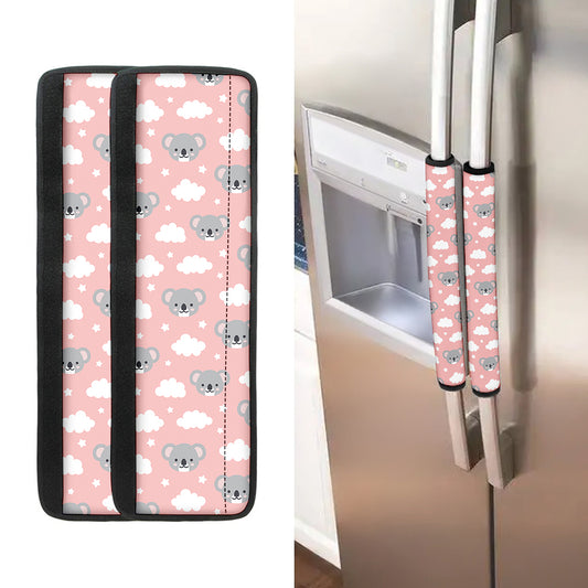 Koala Bear And Cloud Pattern Print Refrigerator Handle Covers