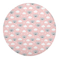 Koala Bear And Cloud Pattern Print Round Blanket