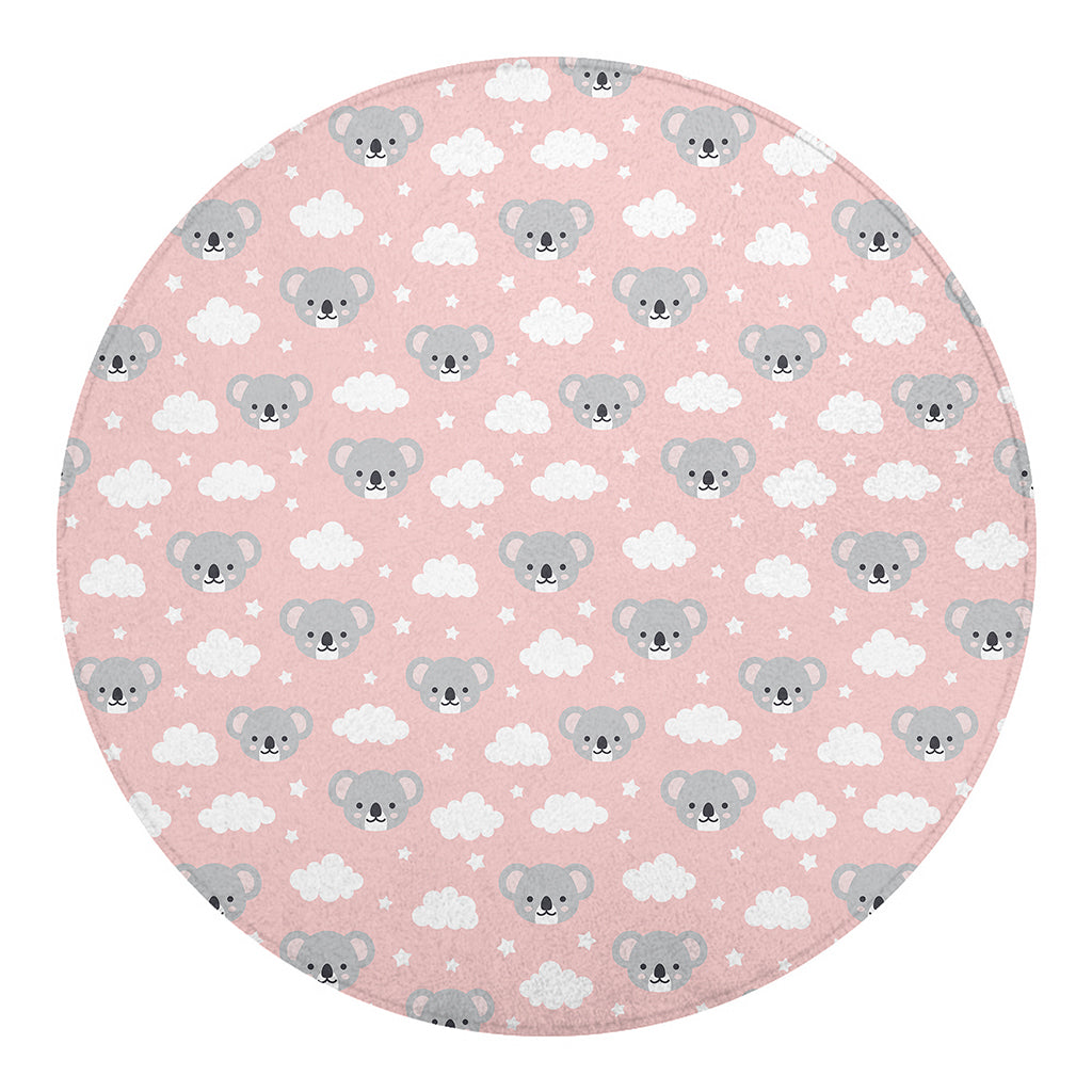 Koala Bear And Cloud Pattern Print Round Blanket