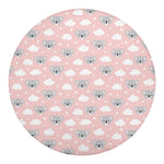Koala Bear And Cloud Pattern Print Round Blanket
