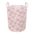 Koala Bear And Cloud Pattern Print Round Laundry Basket