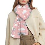 Koala Bear And Cloud Pattern Print Scarf